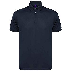 Henbury Recycled Polyester Piqué Polo Shirt - Navy