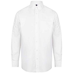 Henbury Long Sleeve Classic Oxford Shirt - White