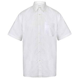 Henbury Short Sleeve Classic Oxford Shirt - White