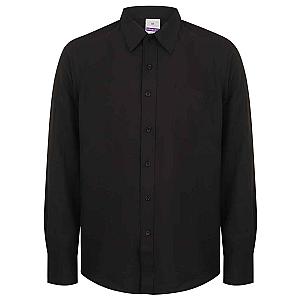 Henbury Long Sleeve Wicking Shirt - Black