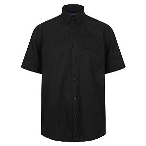 Henbury Short Sleeve Wicking Shirt - Black