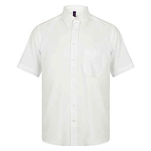 Henbury Short Sleeve Wicking Shirt - White