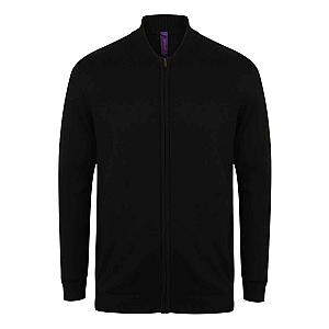 Henbury Unisex Zip Through Cardigan - Black