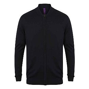 Henbury Unisex Zip Through Cardigan - Navy