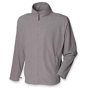 Henbury Micro Fleece Jacket - Heather Grey