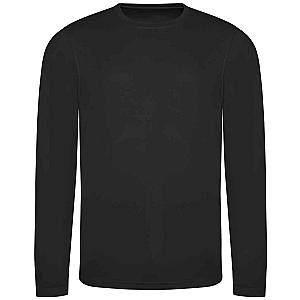 AWDis Cool Long Sleeve Wicking T-Shirt - Jet Black