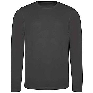 AWDis Cool Long Sleeve Wicking T-Shirt - Charcoal