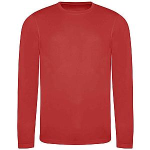 AWDis Cool Long Sleeve Wicking T-Shirt - Fire Red