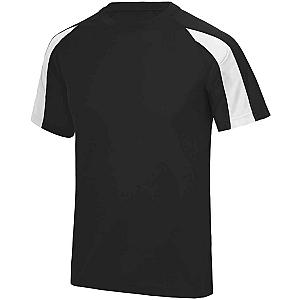 AWDis Cool Contrast Wicking T-Shirt - Jet Black/Arctic White