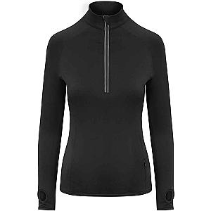 AWDis Ladies Cool-Flex™ Half Zip Top - Jet Black