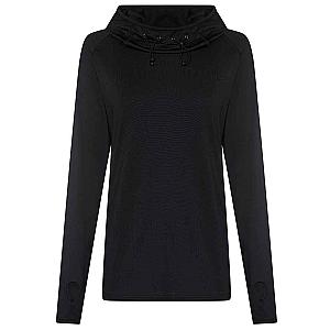 AWDis Ladies Cool Cowl Neck Top - Jet Black