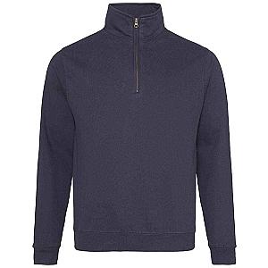 AWDis Sophomore Zip Neck Sweatshirt - New French Navy