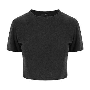 AWDis Ladies Tri-Blend Cropped T-Shirt - Heather Black