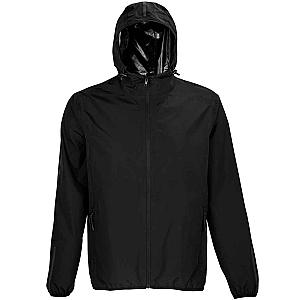 NEOBLU Unisex Andrea Waterproof Windbreaker Jacket - Deep Black