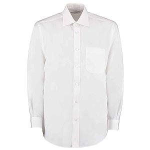 Kustom Kit Long Sleeve Classic Fit Business Shirt - White