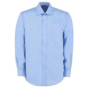 Kustom Kit Long Sleeve Classic Fit Business Shirt - Light Blue