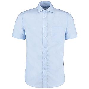 Kustom Kit Premium Short Sleeve Classic Fit Non-Iron Shirt - Light Blue