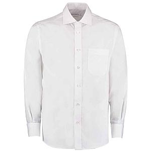 Kustom Kit Premium Long Sleeve Classic Fit Non-Iron Shirt - White