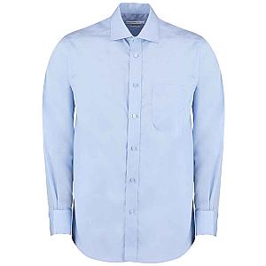 Kustom Kit Premium Long Sleeve Classic Fit Non-Iron Shirt - Light Blue