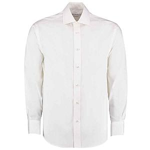 Kustom Kit Premium Long Sleeve Classic Fit Oxford Shirt - White