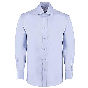 Kustom Kit Premium Long Sleeve Classic Fit Oxford Shirt - Light Blue