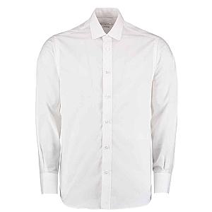 Kustom Kit Long Sleeve Tailored Business Shirt - White