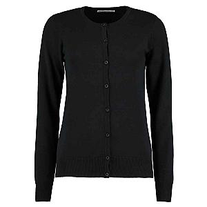 Kustom Kit Ladies Arundel Round Neck Cardigan - Black