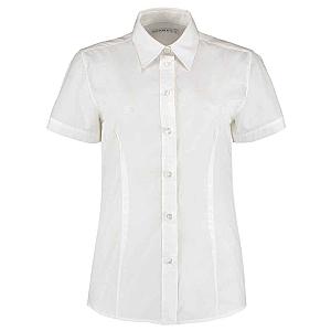 Kustom Kit Ladies Short Sleeve Classic Fit Workforce Shirt - White