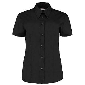Kustom Kit Ladies Short Sleeve Classic Fit Workforce Shirt - Black