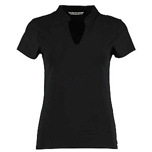 Kustom Kit Ladies V Neck Corporate Top - Black
