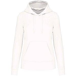 Kariban Ladies Eco Friendly Hooded Sweatshirt - White