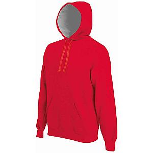 Kariban Heavy Contrast Hoodie - Red