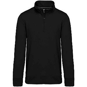 Kariban Zip Neck Sweatshirt - Black