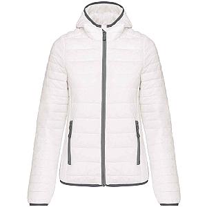 Kariban Ladies Lightweight Hooded Padded Jacket - White