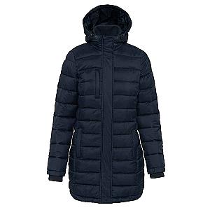 Kariban Ladies Lightweight Long Padded Parka Jacket - Navy