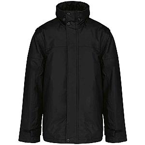 Kariban Factory Zip Off Sleeve Jacket - Black/Black