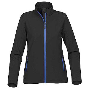Stormtech Ladies Orbiter Soft Shell Jacket - Black/Azure