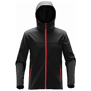 Stormtech Orbiter Hooded Soft Shell Jacket - Black/Bright Red