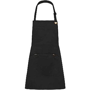 Le Chef Utility Bib Apron - Black