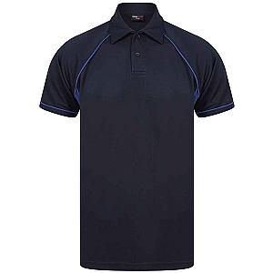 Finden + Hales Performance Piped Polo Shirt - Navy/Royal Blue
