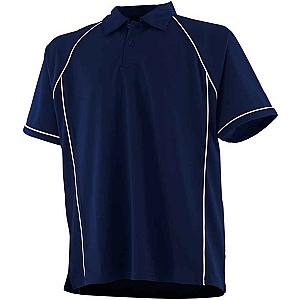 Finden + Hales Kids Performance Piped Polo Shirt - Navy/White