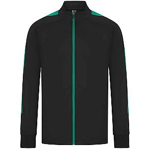 Finden + Hales Knitted Tracksuit Top - Black/Emerald