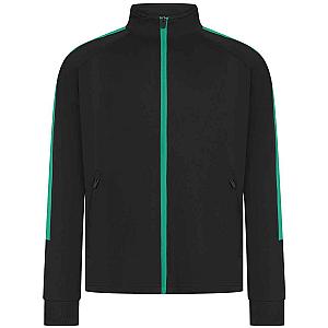 Finden + Hales Kids Knitted Tracksuit Top - Black/Emerald