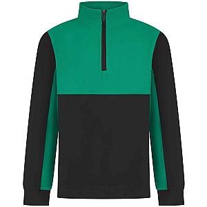 Finden + Hales Kids 1/4 Zip Tracksuit Top - Black/Emerald
