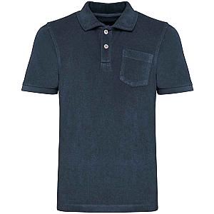 Native Spirit Kids Terry Towel Polo Shirt - Navy