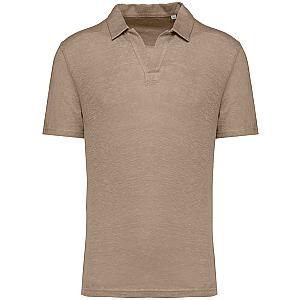 Native Spirit Linen Polo Shirt - Wet Sand
