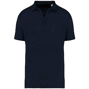 Native Spirit Linen Polo Shirt - Navy