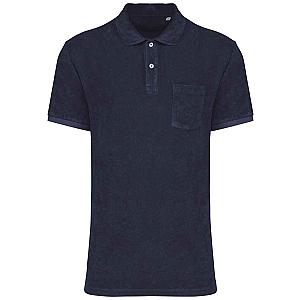 Native Spirit Terry Towel Polo Shirt - Navy