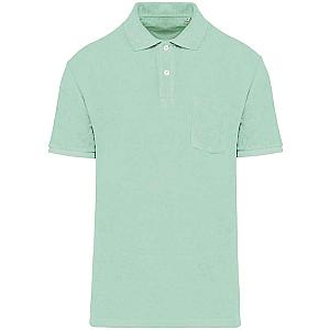 Native Spirit Terry Towel Polo Shirt - Brook Green