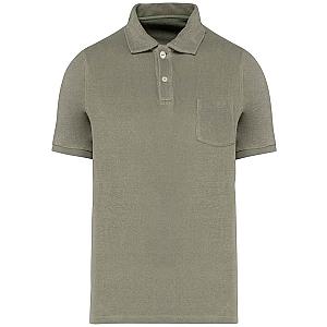 Native Spirit Terry Towel Polo Shirt - Almond Green